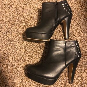 Madden Girl leather studded booties